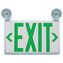 Compact Exit Light Combo Green - LED Only - Adj. Top or Side Heads