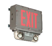 Exit Sign / Emergency Light Combo - Hazardous - Class 1 Division 2 - Options