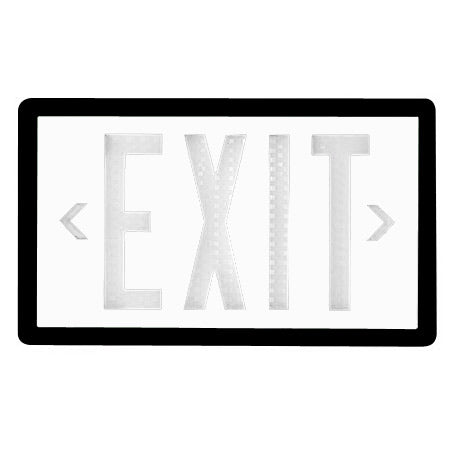 Exit Sign - Self Luminous Tritium - White - 10 or 20 Year - Single / Double Sided