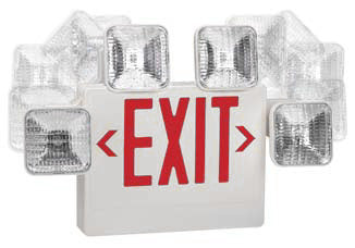 Combo Red Exit - Adjustable Top or Side Mount Square Heads