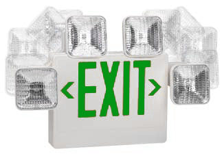 Combo Green Exit - Remote Head Capable - Adj. Top or Side Heads